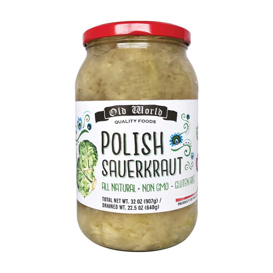 Polish Sauerkraut, 32 Oz - Old World Quality Foods